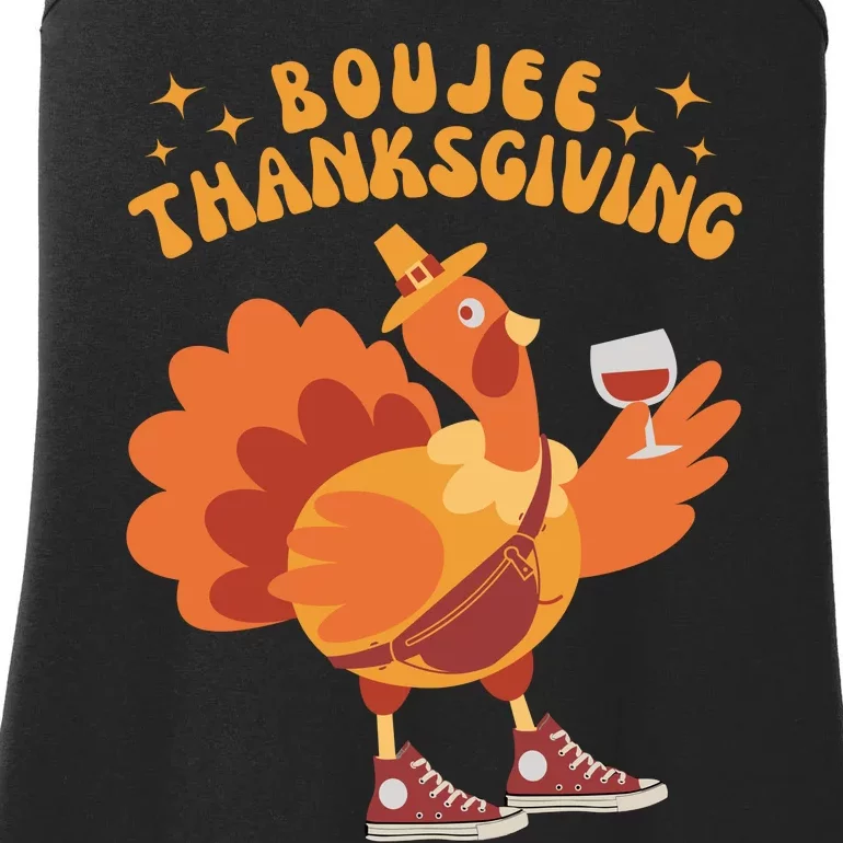 Boujee Thanksgiving Funny Turkey Bougie Boojee Friendsgiving Ladies Essential Tank