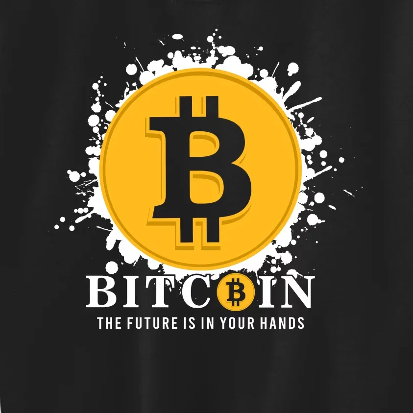 Bitcoin The Future Is In Your Hands Kids Sweatshirt