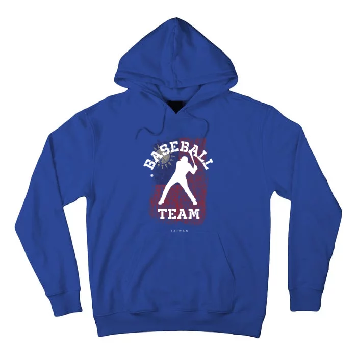 Baseball Taiwan Flag Softball Player Baseball Gift Tall Hoodie