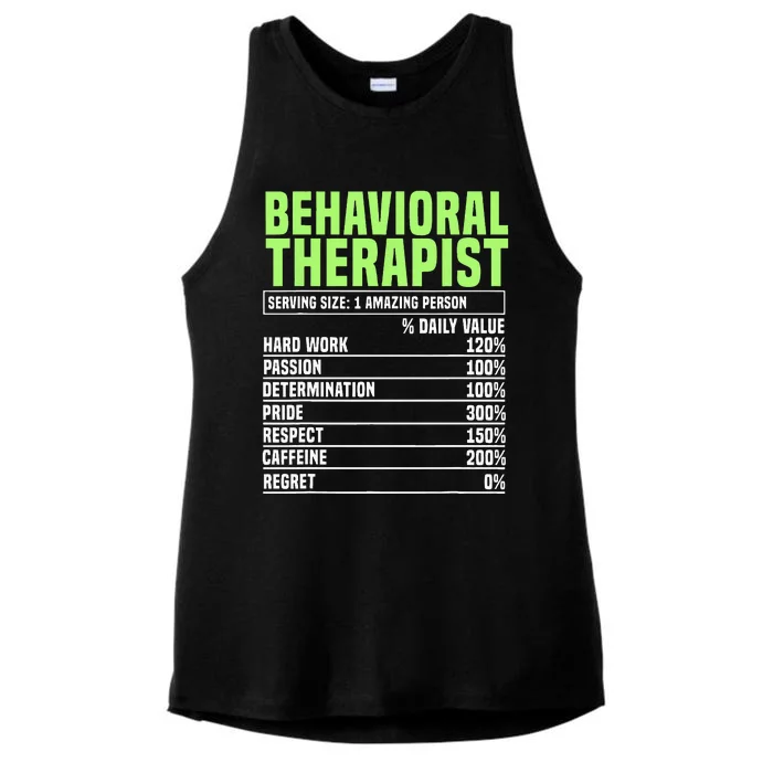 Behavioral Therapist Facts Analyst Behavior Tech Ladies Tri-Blend Wicking Tank