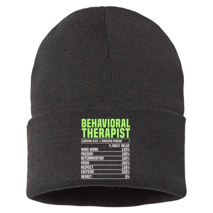 Behavioral Therapist Facts Analyst Behavior Tech Sustainable Knit Beanie