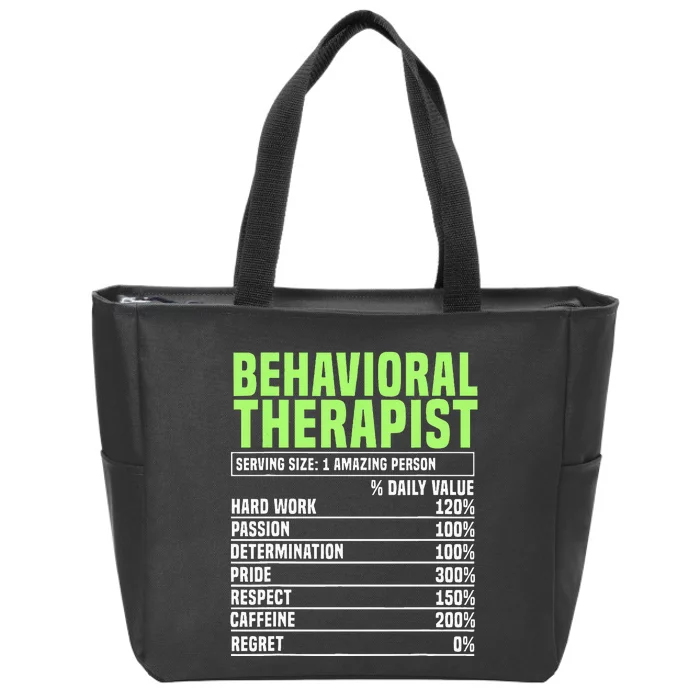 Behavioral Therapist Facts Analyst Behavior Tech Zip Tote Bag