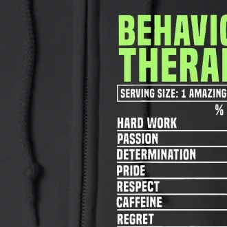 Behavioral Therapist Facts Analyst Behavior Tech Full Zip Hoodie