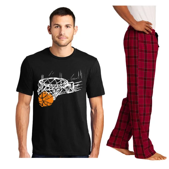 Basketball Team Fan Wo Teens Dunking Pajama Set