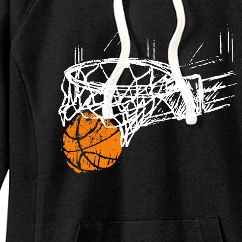 Basketball Team Fan Wo Teens Dunking Women's Fleece Hoodie