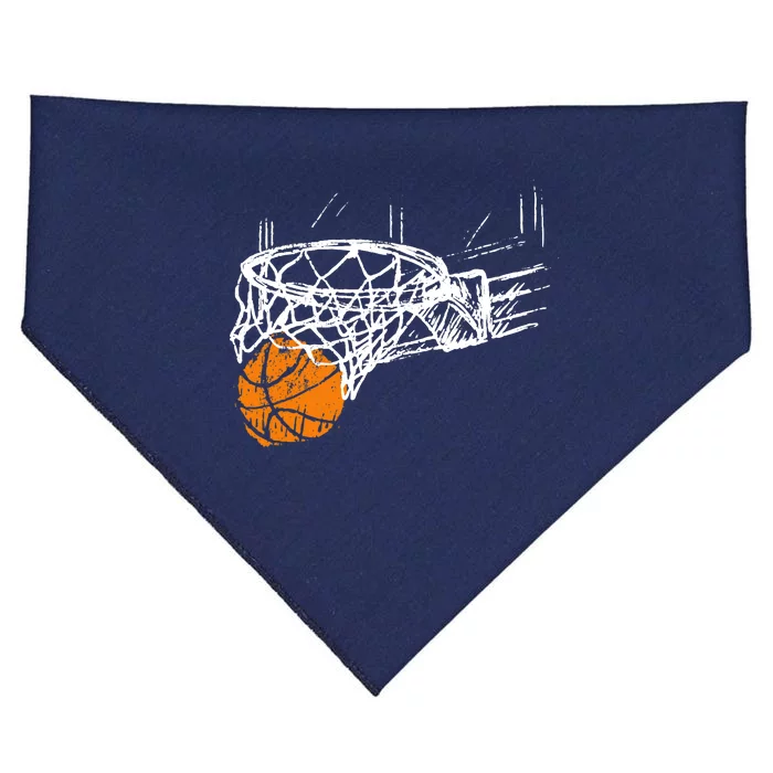 Basketball Team Fan Wo Teens Dunking USA-Made Doggie Bandana