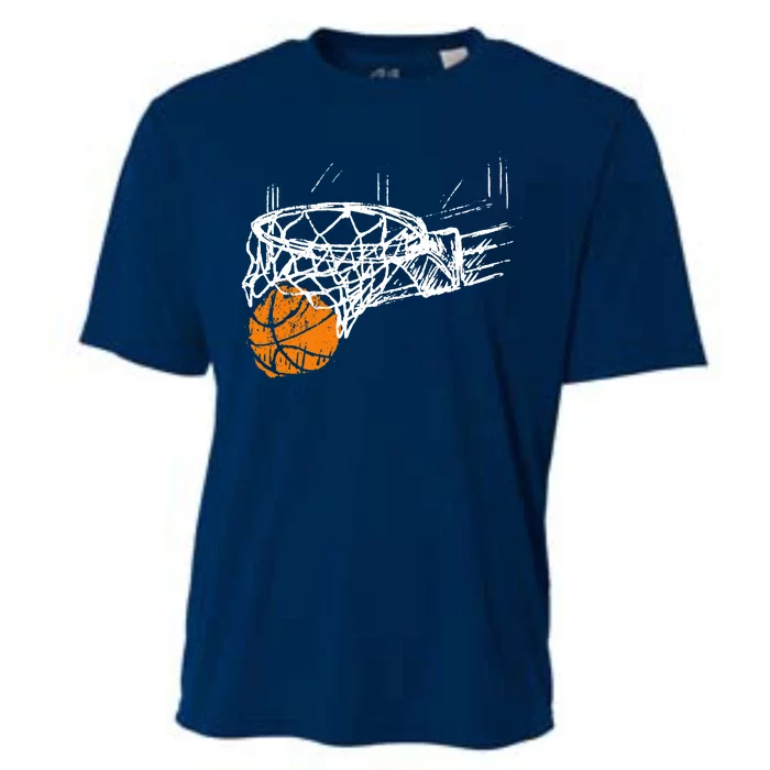 Basketball Team Fan Wo Teens Dunking Cooling Performance Crew T-Shirt