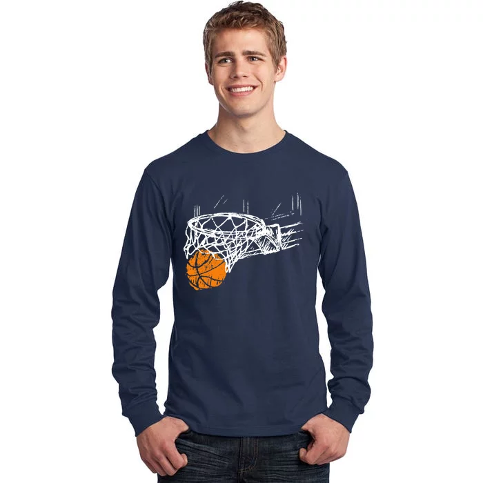 Basketball Team Fan Wo Teens Dunking Tall Long Sleeve T-Shirt