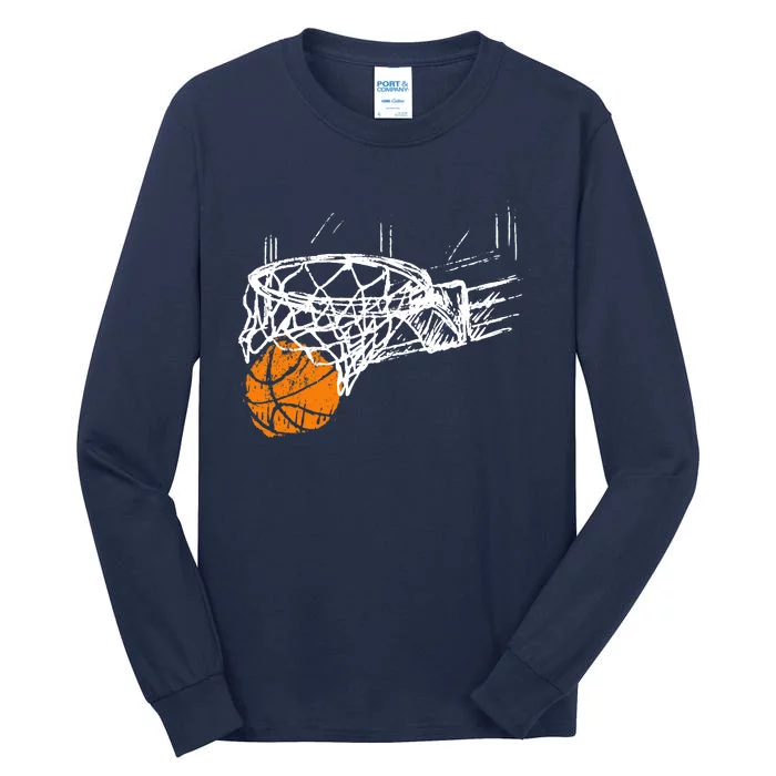 Basketball Team Fan Wo Teens Dunking Tall Long Sleeve T-Shirt