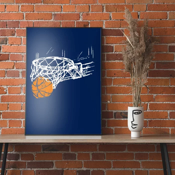 Basketball Team Fan Wo Teens Dunking Poster