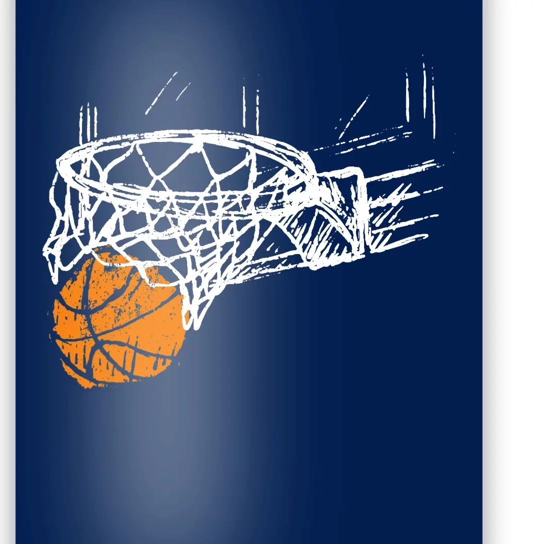 Basketball Team Fan Wo Teens Dunking Poster