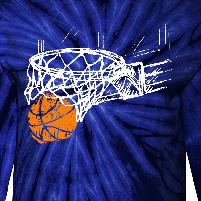 Basketball Team Fan Wo Teens Dunking Tie-Dye Long Sleeve Shirt