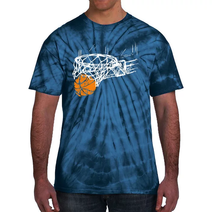 Basketball Team Fan Wo Teens Dunking Tie-Dye T-Shirt