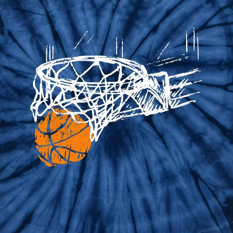 Basketball Team Fan Wo Teens Dunking Tie-Dye T-Shirt