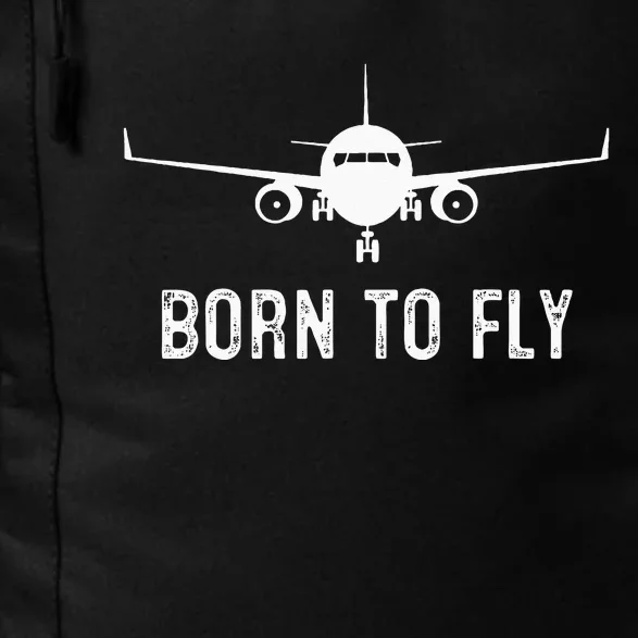 Born To Fly Funny Airplane Pilot Gift Men Aviation Airline Daily Commute Backpack