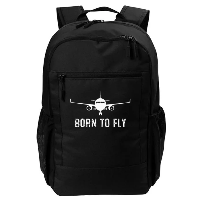 Born To Fly Funny Airplane Pilot Gift Men Aviation Airline Daily Commute Backpack