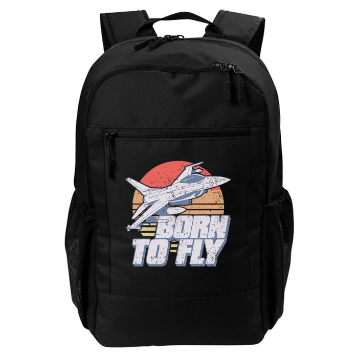 Born To Fly Fighter Jet Plane Airplane Daily Commute Backpack