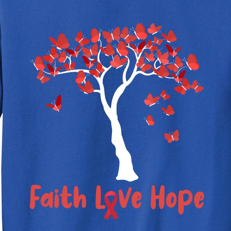 Butterfly Tree Faith Love Hope Gift Tall Sweatshirt