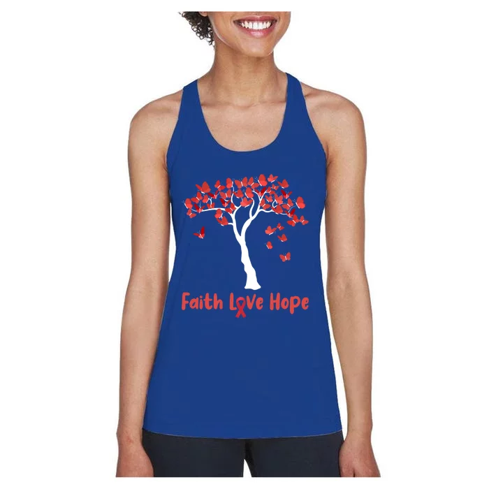 Butterfly Tree Faith Love Hope Gift Women's Racerback Tank