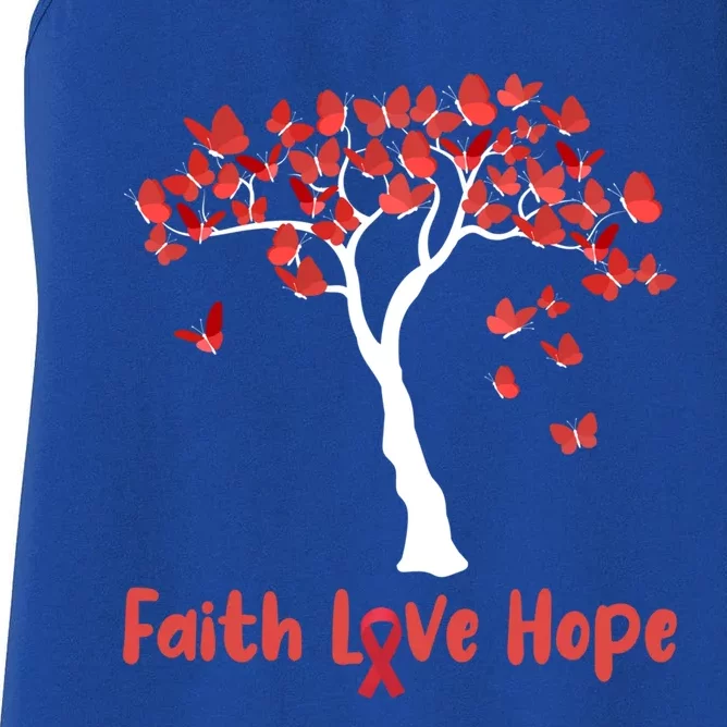 Butterfly Tree Faith Love Hope Gift Women's Racerback Tank