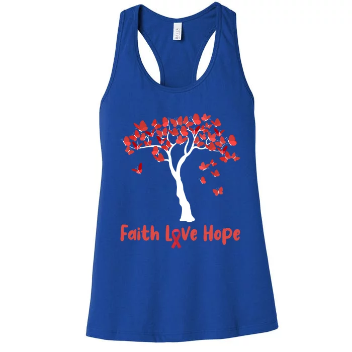 Butterfly Tree Faith Love Hope Gift Women's Racerback Tank