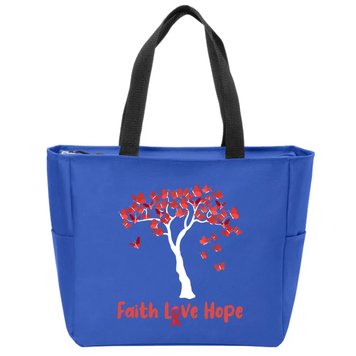 Butterfly Tree Faith Love Hope Gift Zip Tote Bag