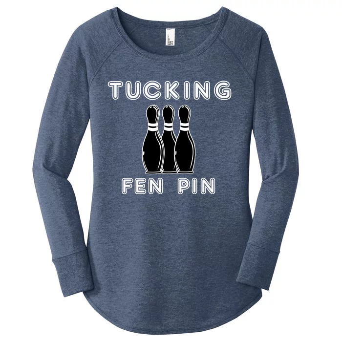 Bowling Tucking Fen Pin Women's Perfect Tri Tunic Long Sleeve Shirt