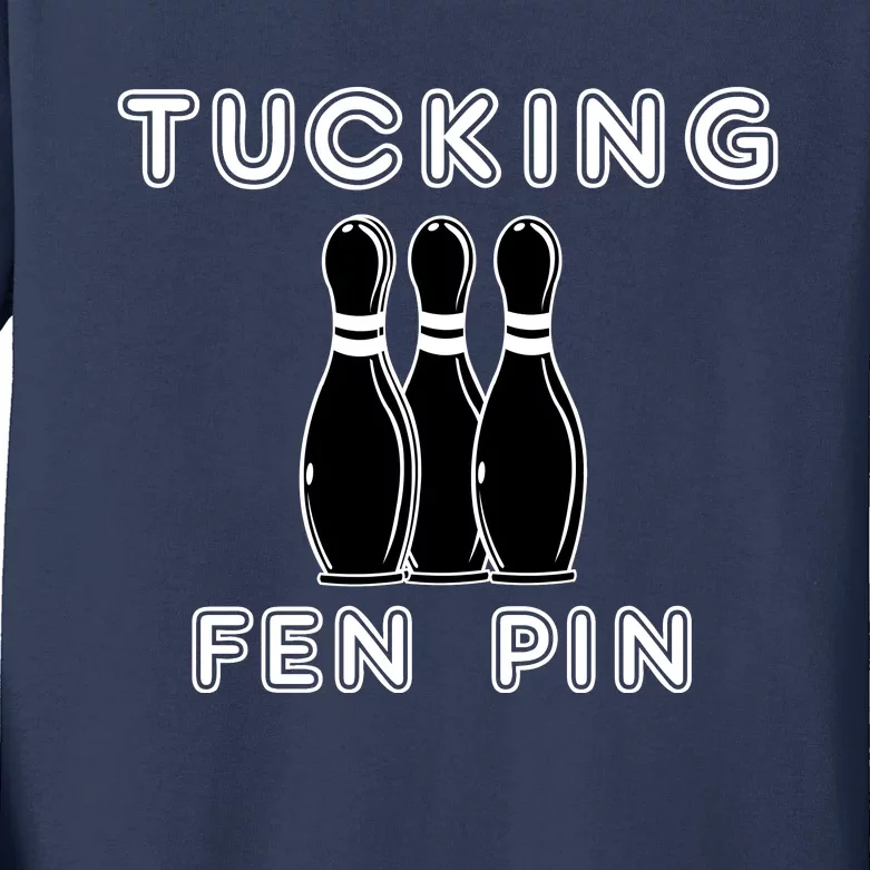 Bowling Tucking Fen Pin Kids Long Sleeve Shirt