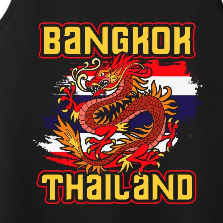 Bangkok Thai Flag Asia Dragon Thailand Performance Tank