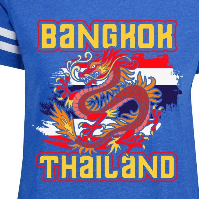 Bangkok Thai Flag Asia Dragon Thailand Enza Ladies Jersey Football T-Shirt