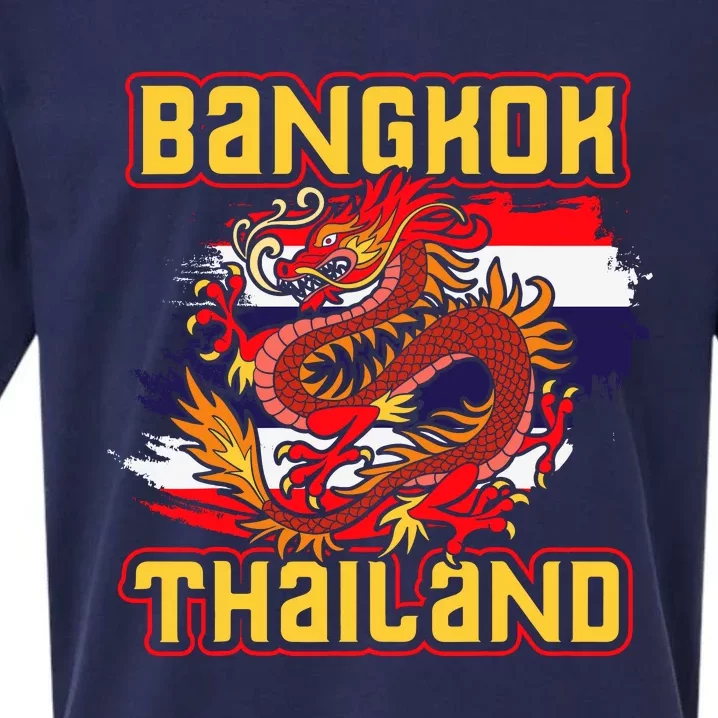 Bangkok Thai Flag Asia Dragon Thailand Sueded Cloud Jersey T-Shirt