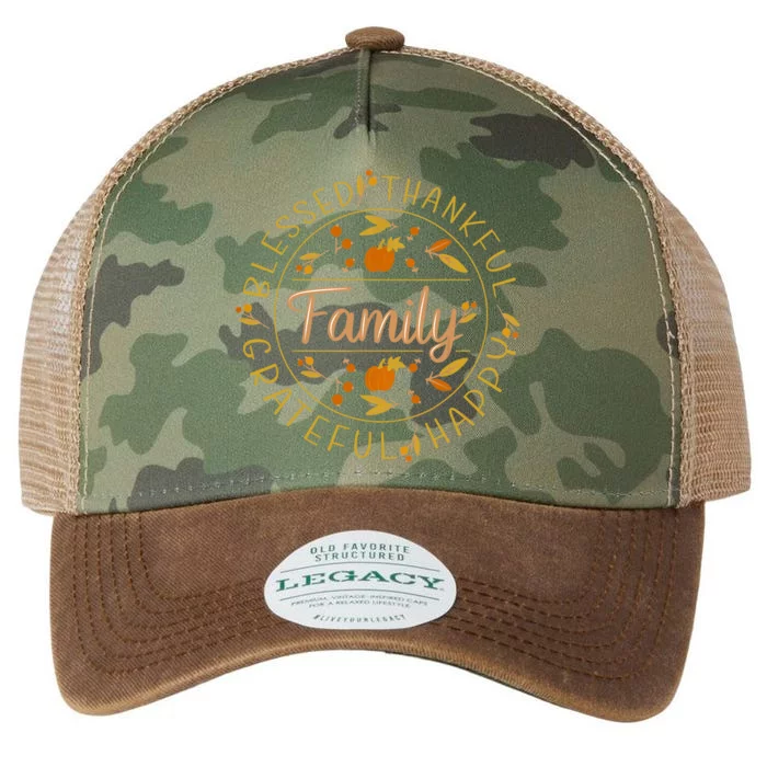 Blessed Thankful Family Thanksgiving Legacy Tie Dye Trucker Hat