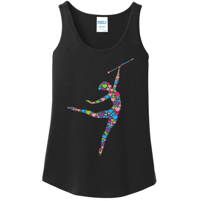 Baton Twirling Girl Silhouette Dancing Twirler Majorette Ladies Essential Tank