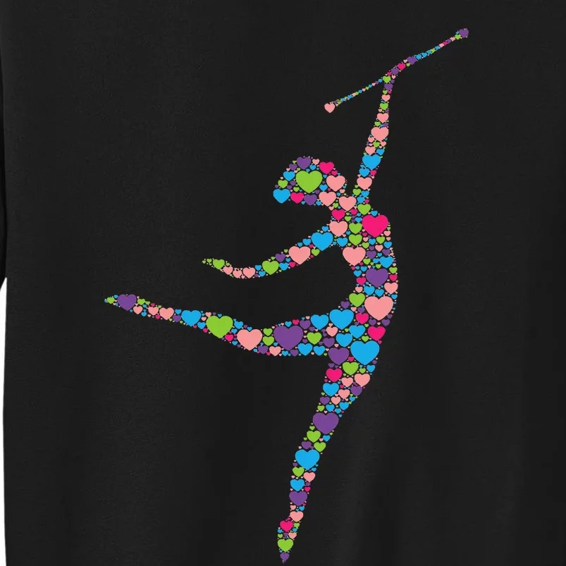 Baton Twirling Girl Silhouette Dancing Twirler Majorette Tall Sweatshirt