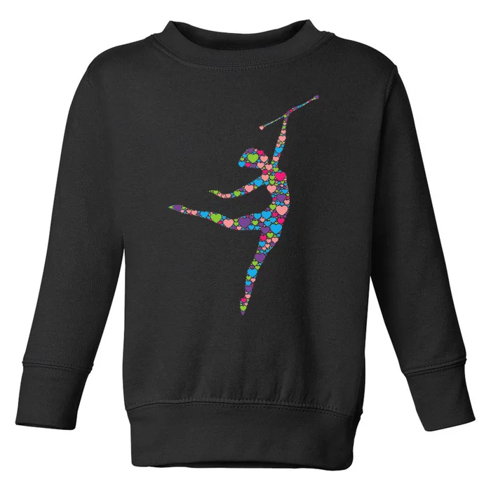 Baton Twirling Girl Silhouette Dancing Twirler Majorette Toddler Sweatshirt