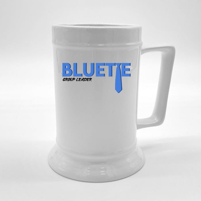 Blue Tie Group Leader Front & Back Beer Stein