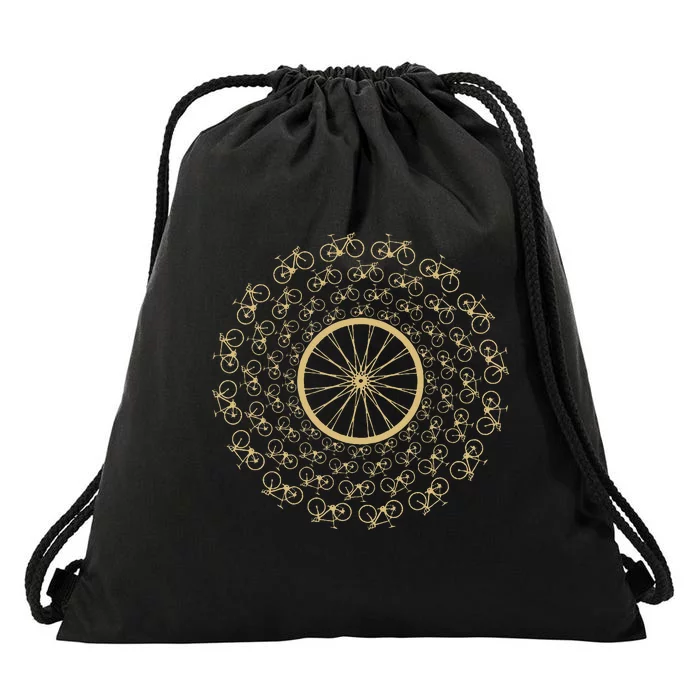 Bike Tornado Golden Racer Rim Cycling Drawstring Bag