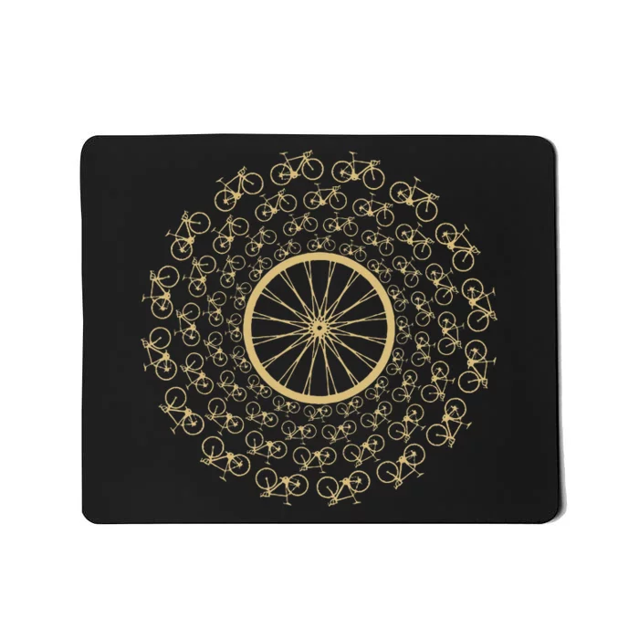 Bike Tornado Golden Racer Rim Cycling Mousepad