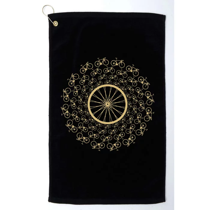 Bike Tornado Golden Racer Rim Cycling Platinum Collection Golf Towel