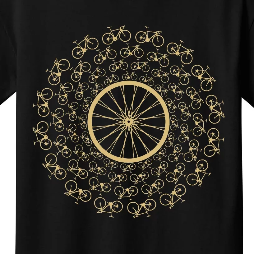 Bike Tornado Golden Racer Rim Cycling Kids T-Shirt