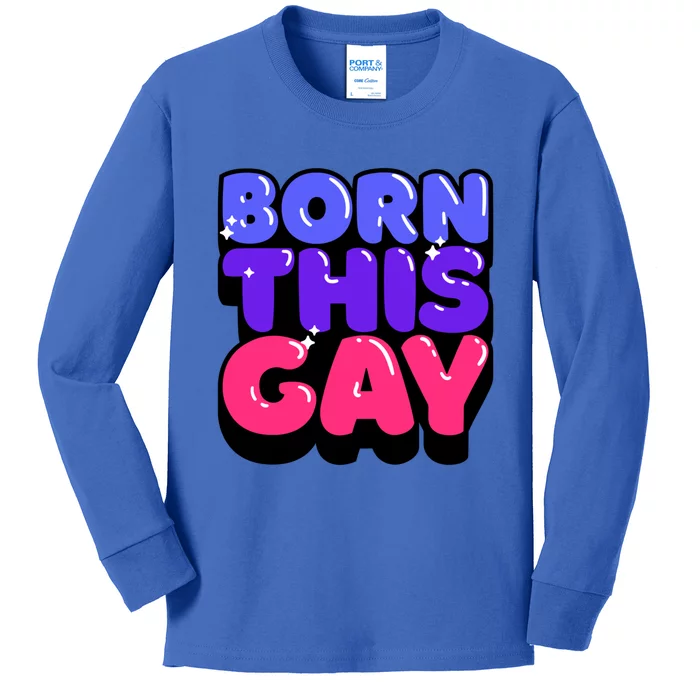 Born This Gay Lgbt Gift Kids Long Sleeve Shirt