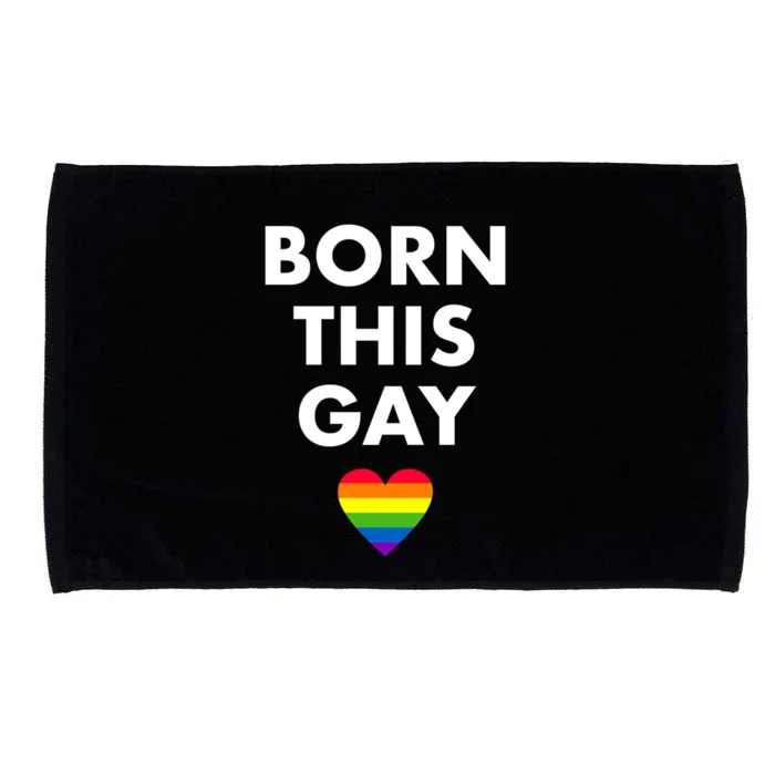 Born This Gay Lgbtqia+ Rainbow Flag Csd Gift Microfiber Hand Towel