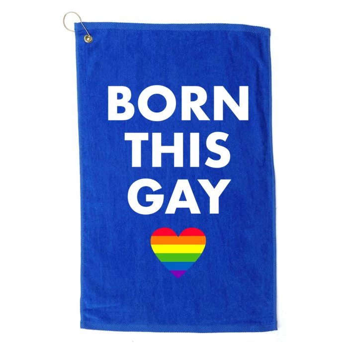 Born This Gay Lgbtqia+ Rainbow Flag Csd Gift Platinum Collection Golf Towel