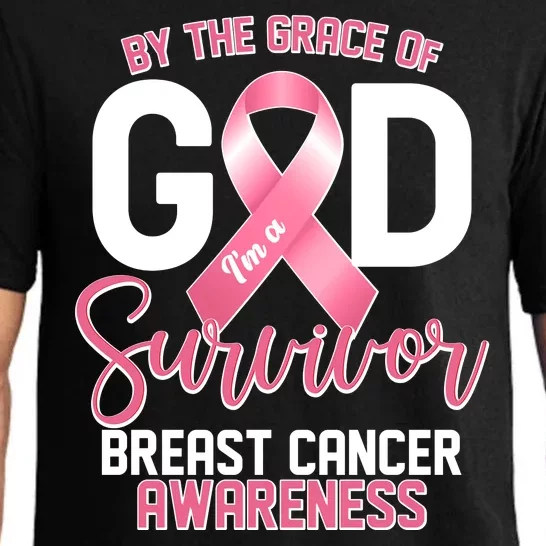 By The Grace Of God IM A Survivor Breast Cancer Awareness Pajama Set