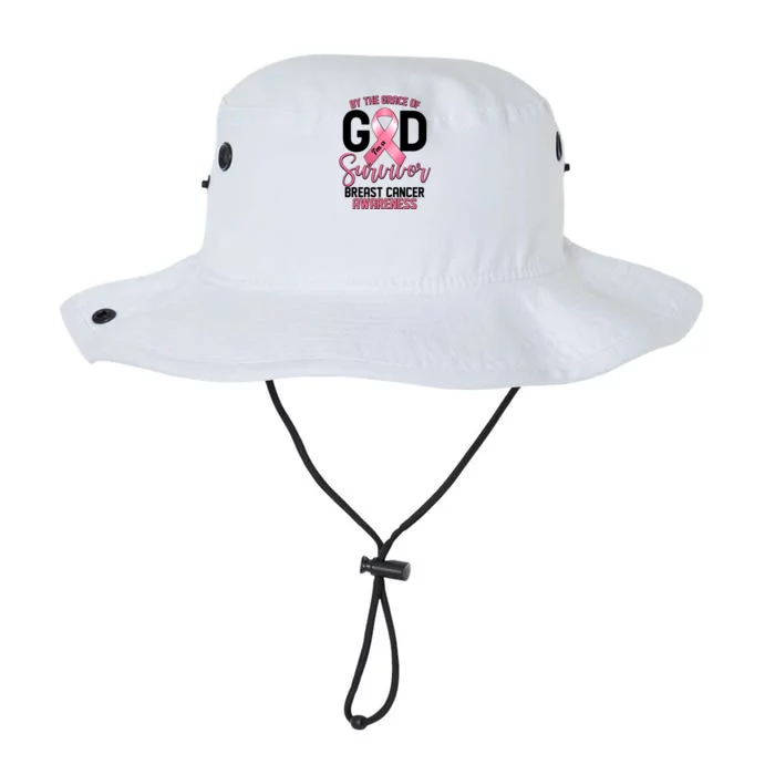 By The Grace Of God IM A Survivor Breast Cancer Awareness Legacy Cool Fit Booney Bucket Hat