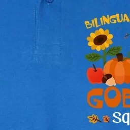 Bilingual Teacher Gobble Squad Thanksgiving Turkey Funny Great Gift Softstyle Adult Sport Polo