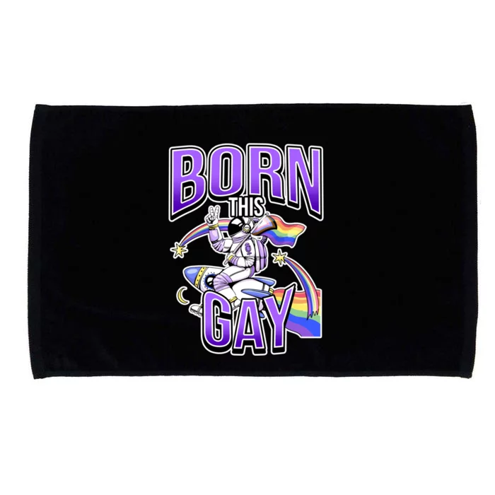 Born This Gay Rainbow Tea Equality Lesbian Lgbt Pride Great Gift Microfiber Hand Towel