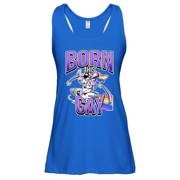 Born This Gay Rainbow Tea Equality Lesbian Lgbt Pride Great Gift Ladies Essential Flowy Tank