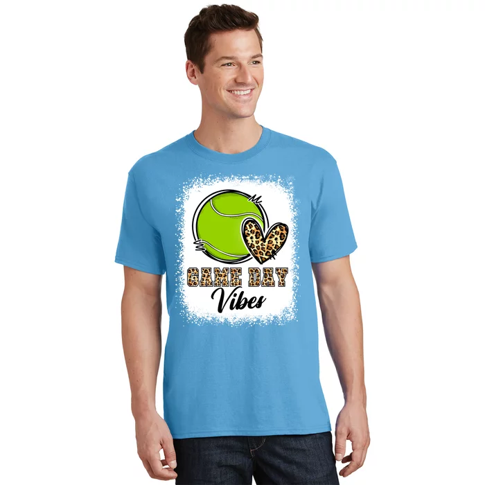 Bleached Tennis Game Day Vibes Tennis Mom Game Day Season Meaningful Gift T-Shirt