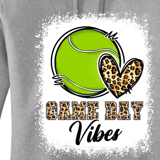 Bleached Tennis Game Day Vibes Tennis Mom Game Day Season Meaningful Gift Women's Pullover Hoodie